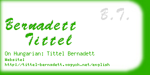 bernadett tittel business card